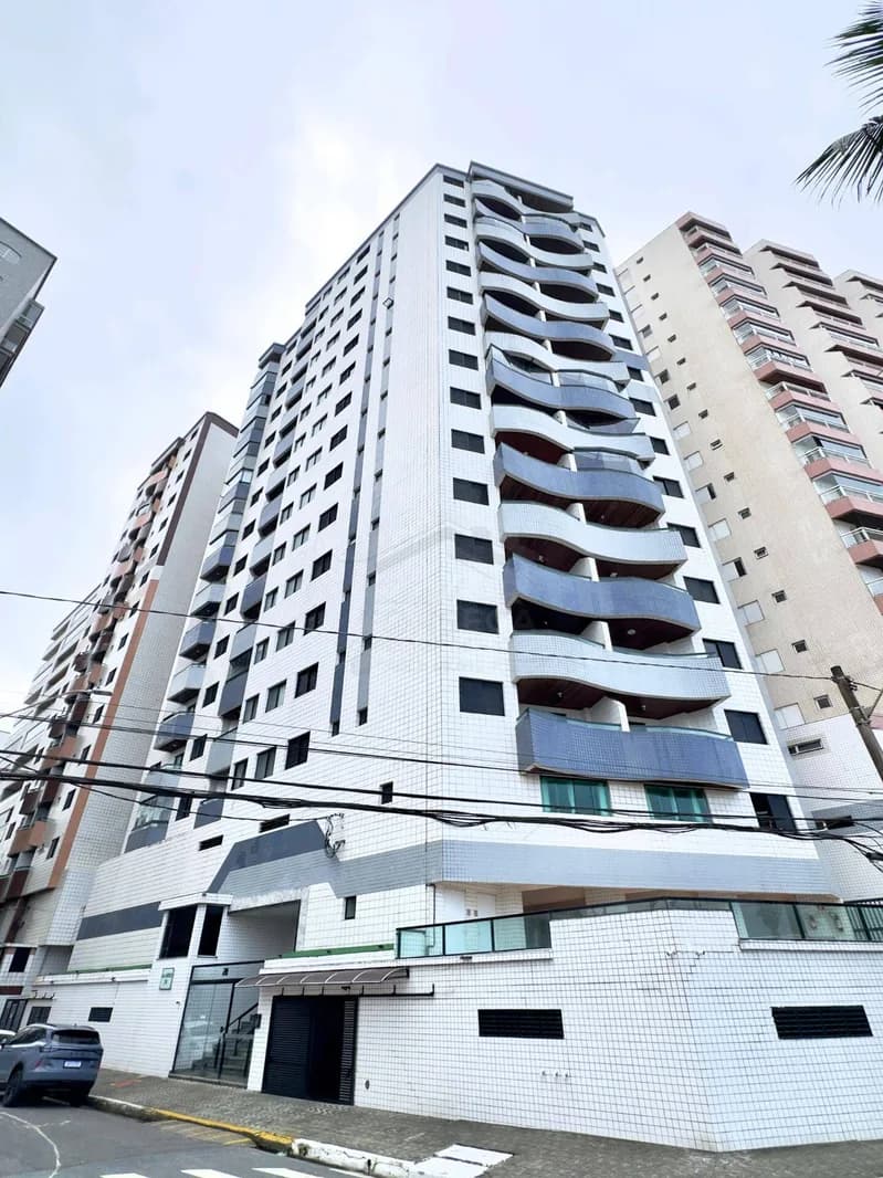 Frente mar - 01 dormitório - Mobiliado! - Apartamento em Ocian SP